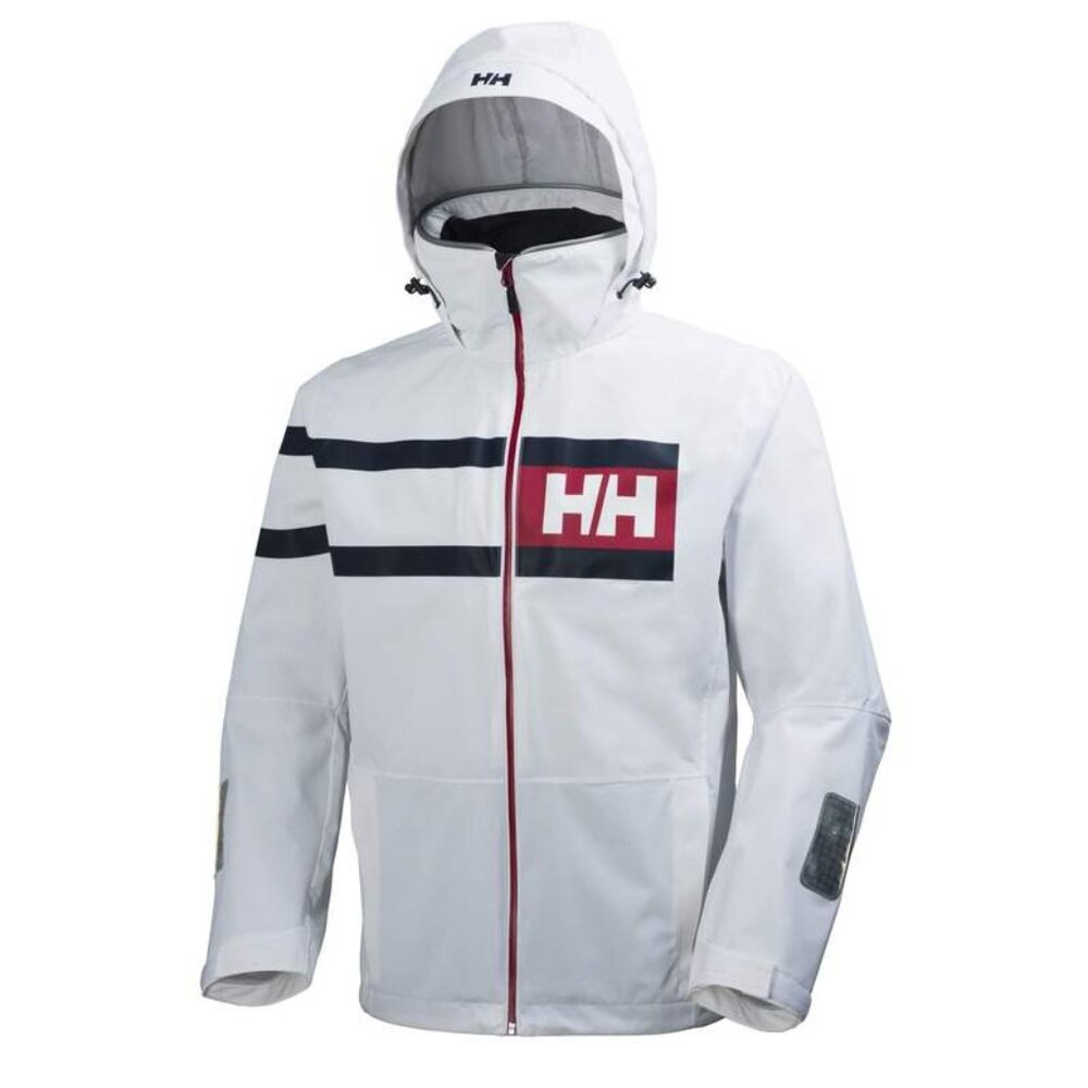 Helly Hansen Salt Power Sailing Hooded Waterproof White Men's Jacket Size XL